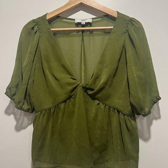 Green Sheer Top - Picture 3 of 3